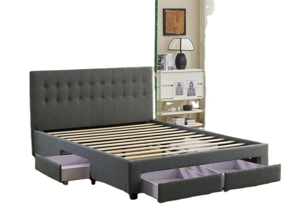Modern  Double Bed Frame with  - King Size Bed Frame With Storage Drawers recension och pris