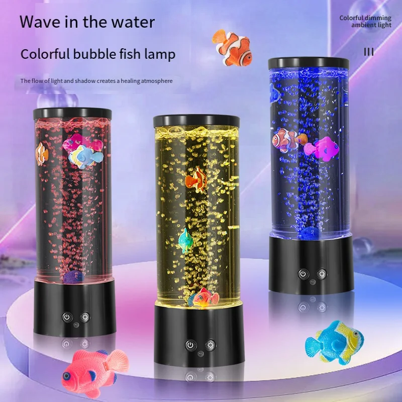 LED fish Lamp Ambient Night Li - Floating Nightstand With Led Light recension och pris