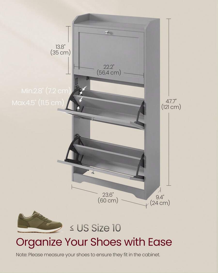 Shoe Cabinet With 3 Flip Drawe - Storage recension och pris