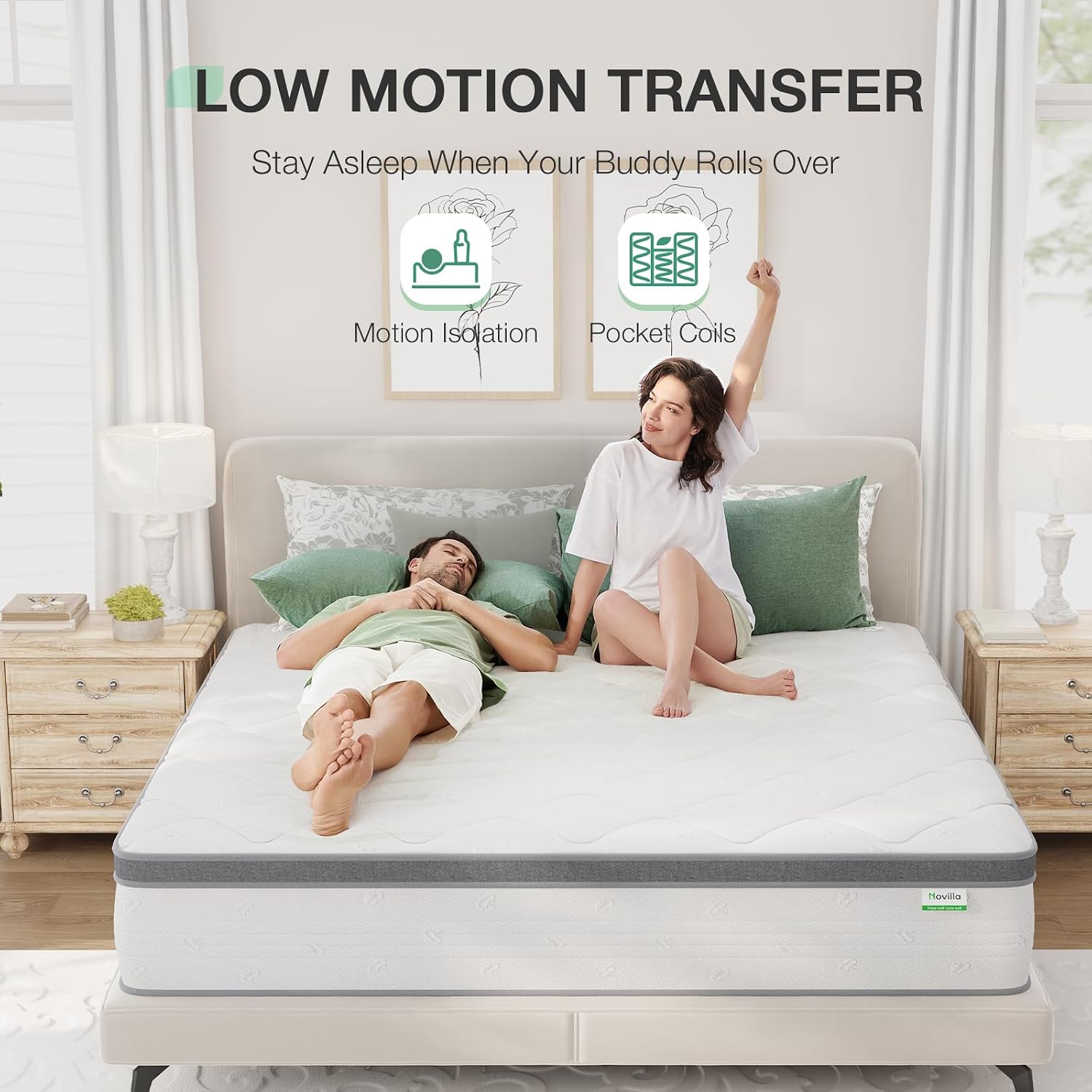 Queen Mattress 14 Inch, Hybrid - Memory Foam Mattress In A Box Queen recension och pris