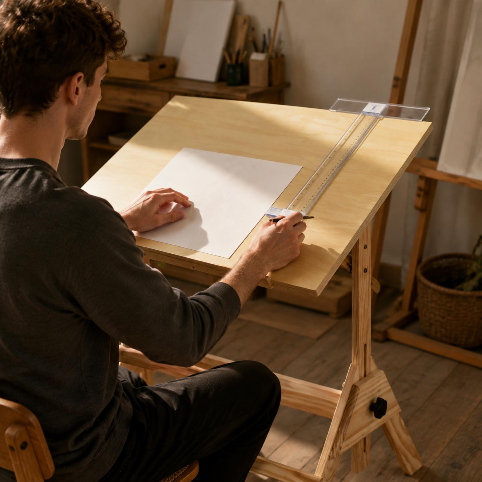 Wooden Drawing Table with Tilt - Tables recension och pris